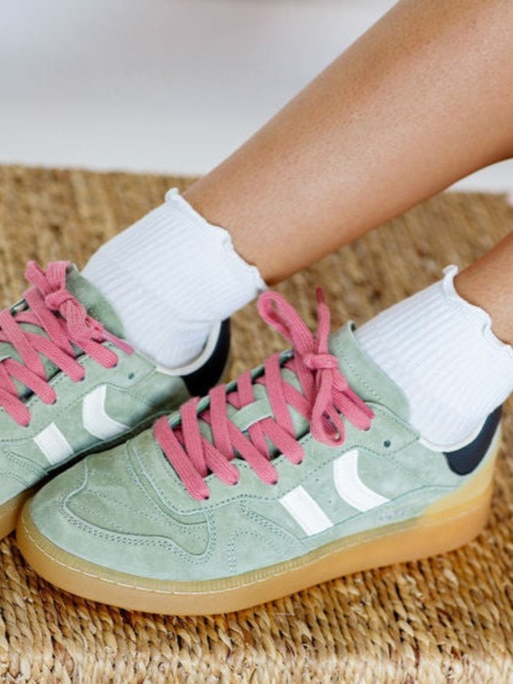 Coolway GOAL leather SNEAKER GREEN KHAKI y2k colorful sporty shoes women size 9